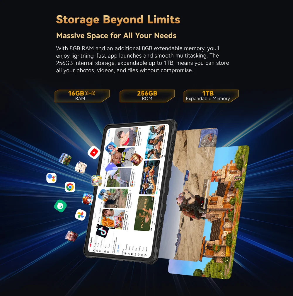 tableta resistente, Android 14, Helio G99, 16 GB