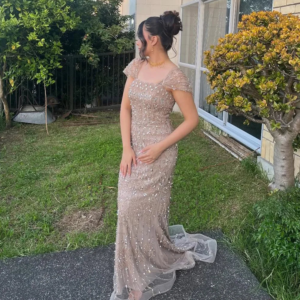 Vestido árabe blanco sirena