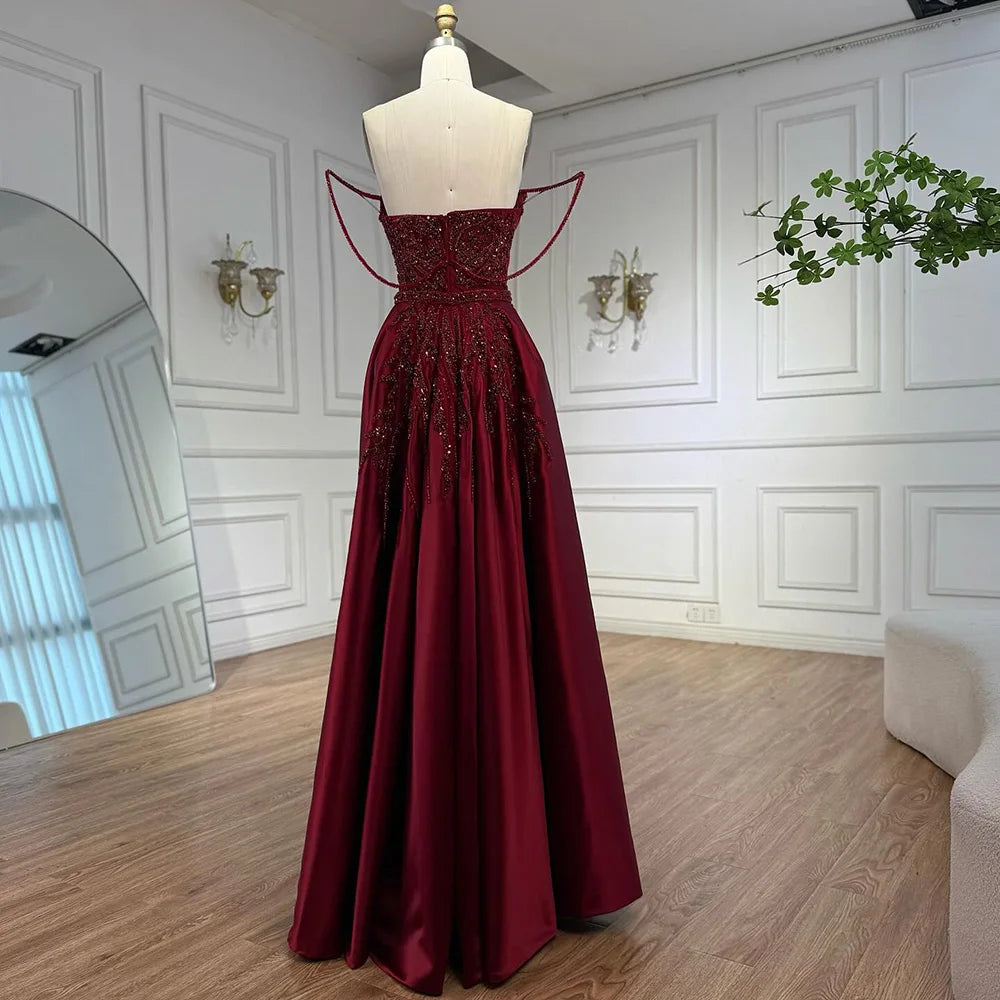 Vestidos de Noche con abertura larga y tirantes finos