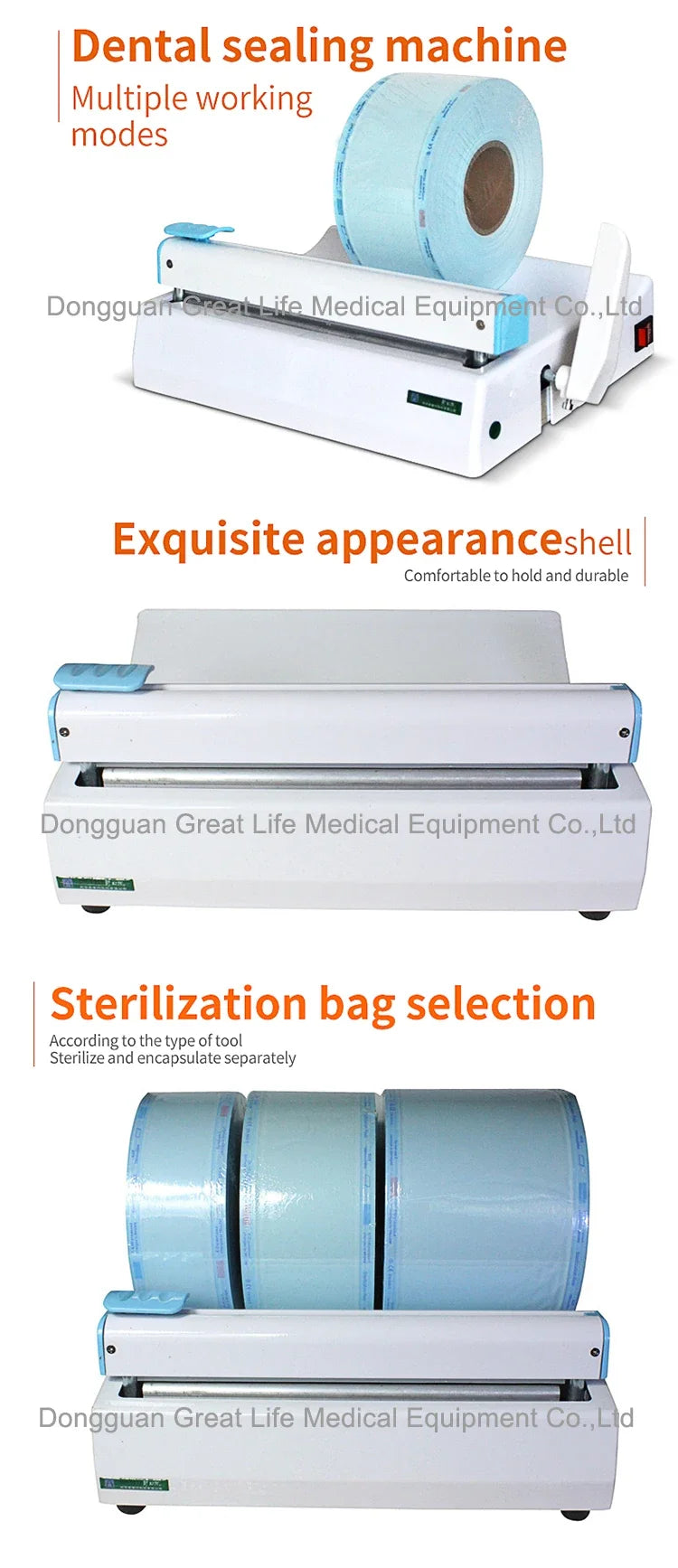 GreatLife-sellador Dental, esterilizador de desinfección, máquina de sellado