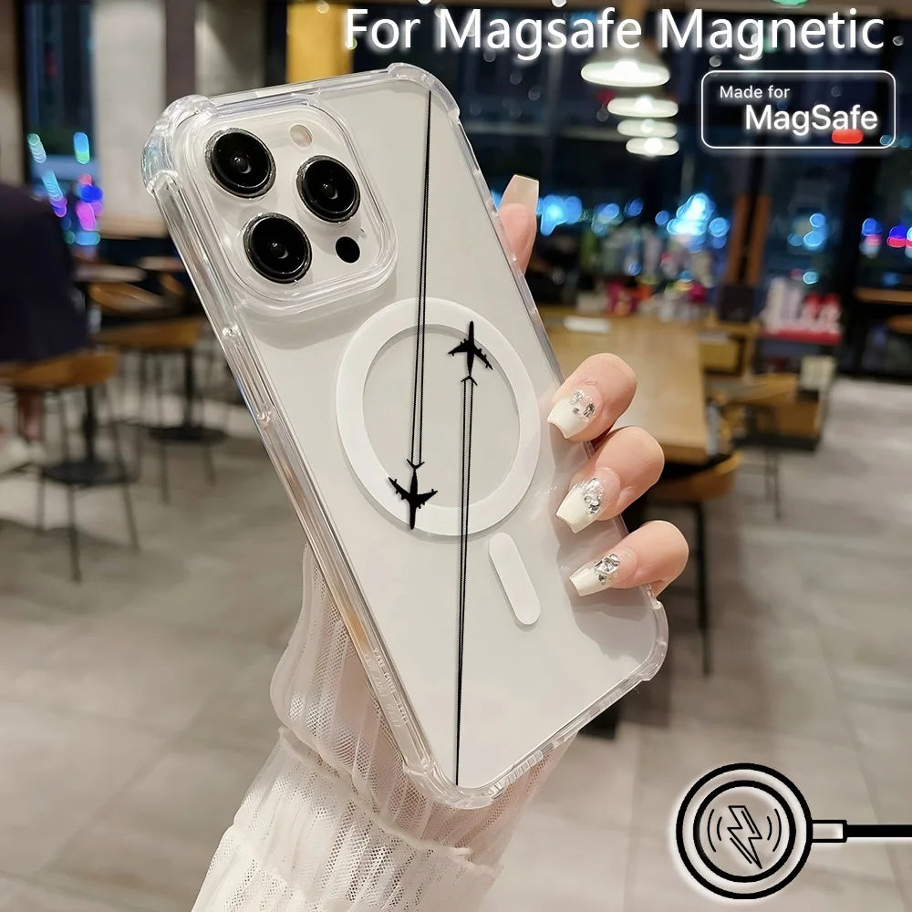 Funda magnética para iPhone 16 15 14 13 12 11 8 Plus Mini Pro Max