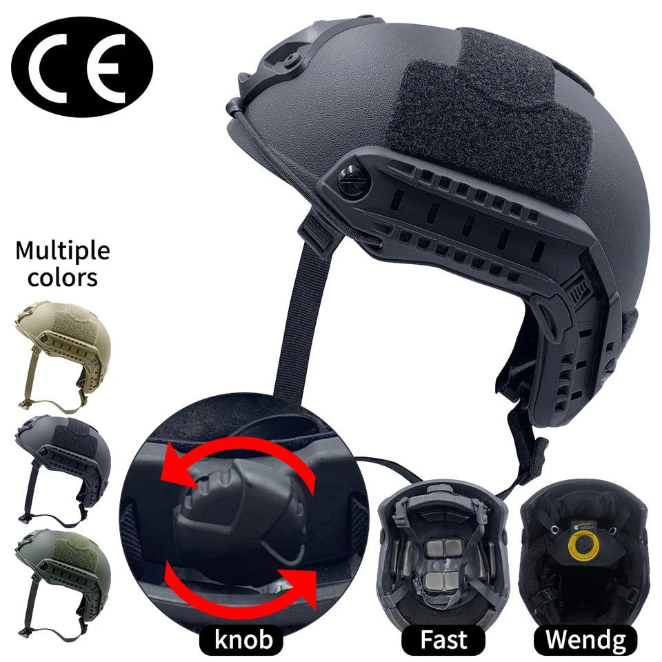 Casco táctico de corte alto para ciclismo al aire libre