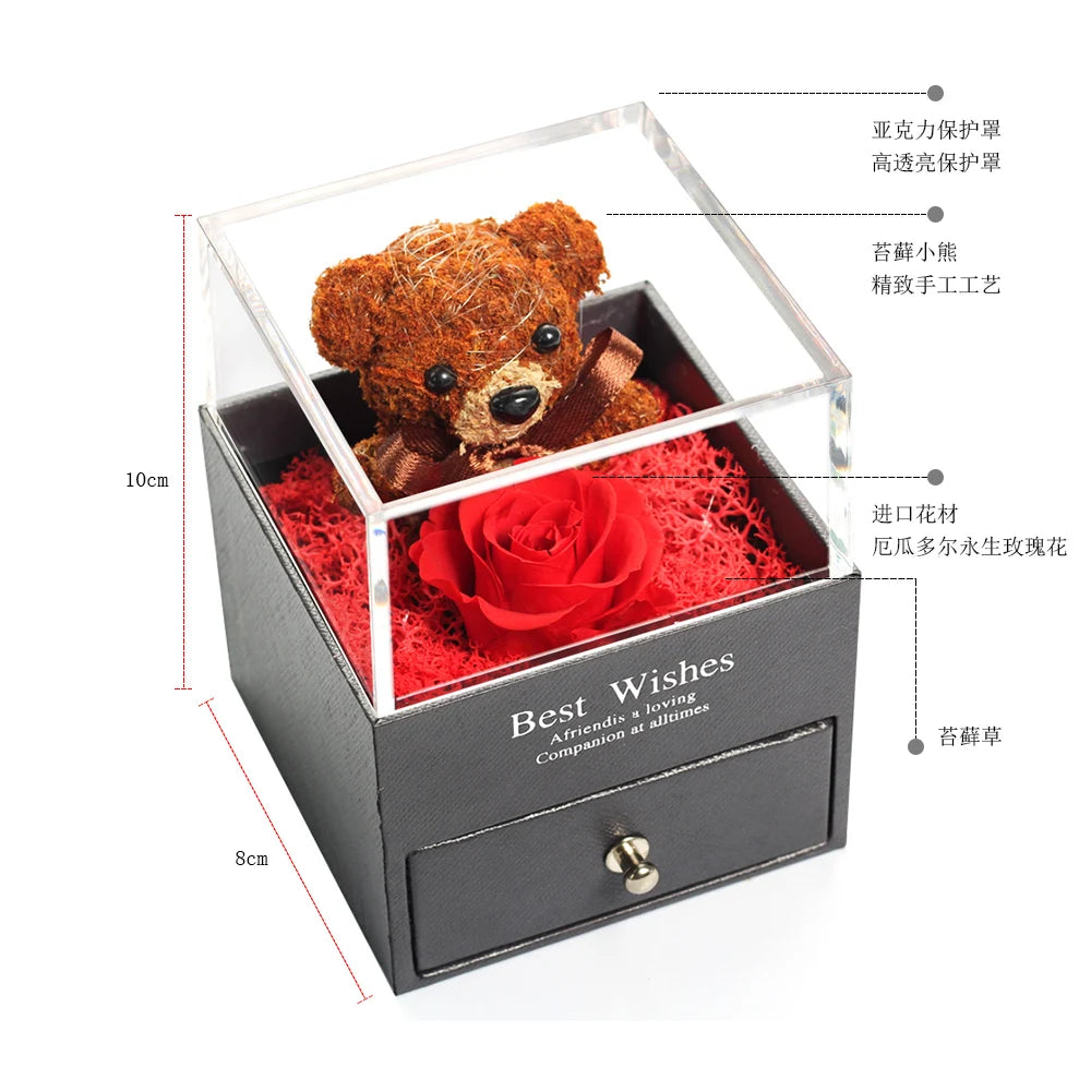 Flor de oso de musgo Real de peluche