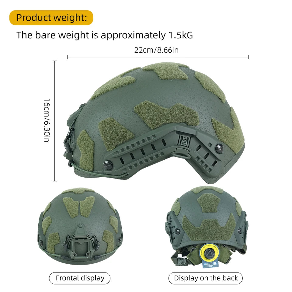 Casco Táctico BOOIU FRP con Velcro
