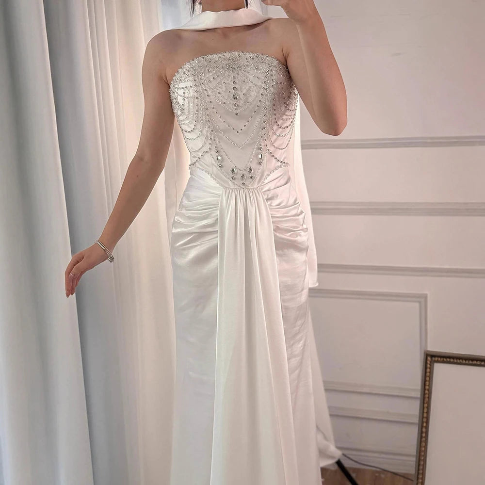 vestido de noche blanco