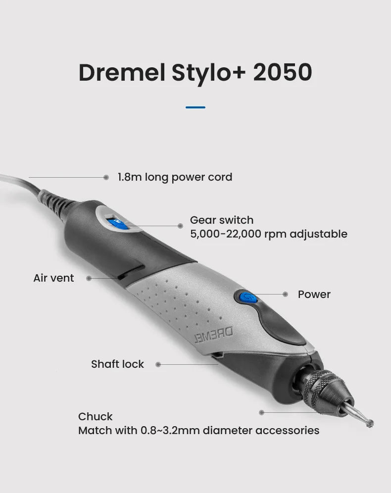 Mini amoladora eléctrica Dremel Stylo + 2050 N-15