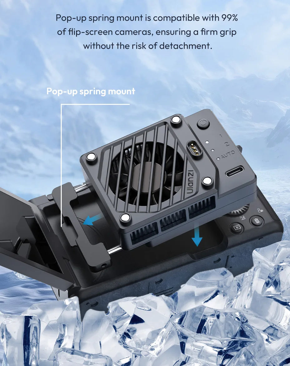 Ventilador de refrigeración para cámara radiador 4K Kit de grabación disipador de calor para Sony Canon Nikon