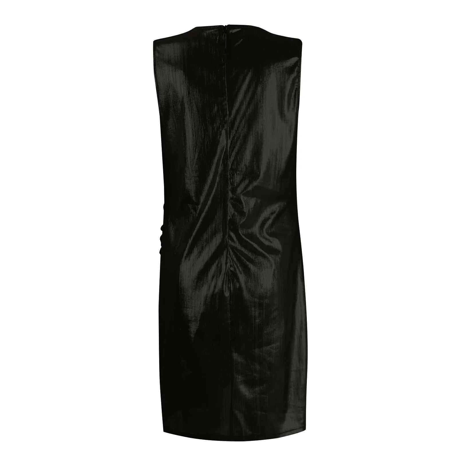 Vestido corto plisado sin mangas