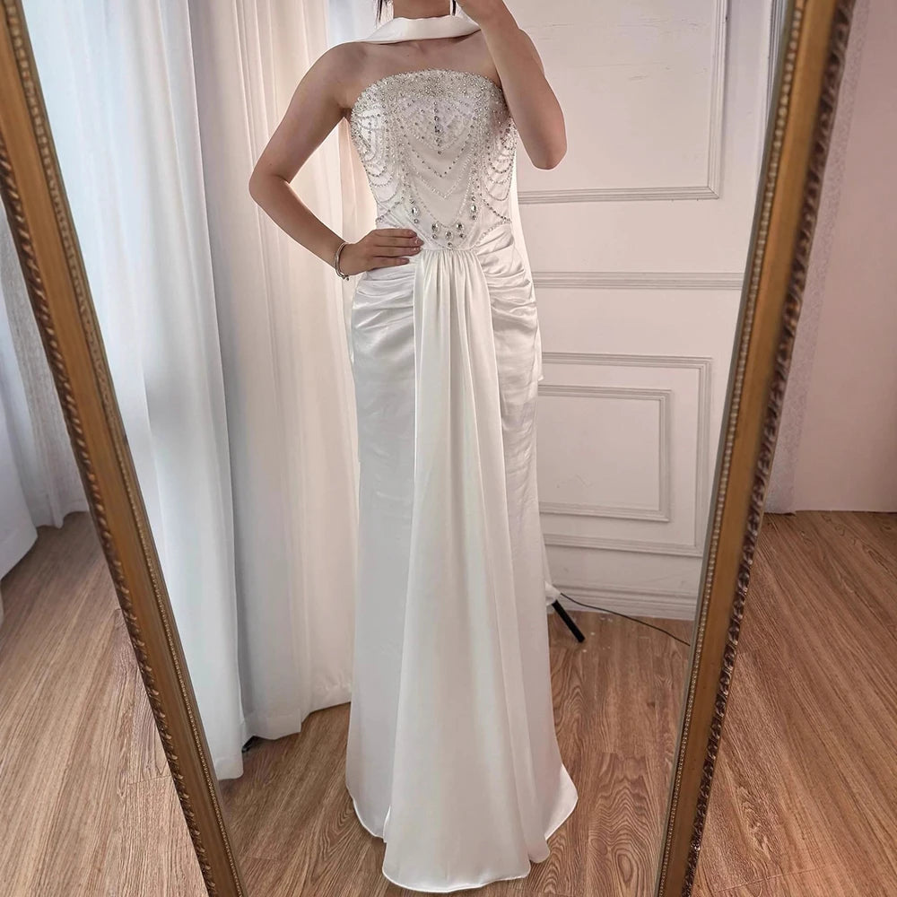 vestido de noche blanco