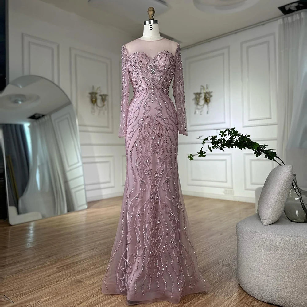 Vestido de noche de sirena árabe