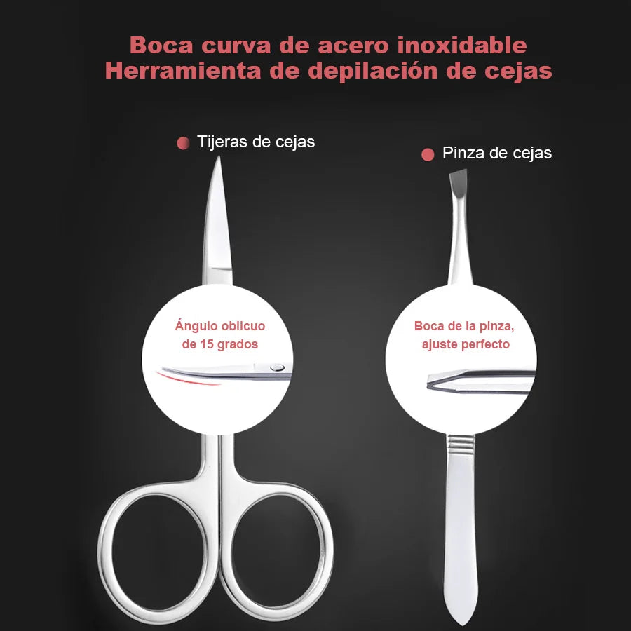 Kit Profesional de Manicura y Pedicura, 19 Piezas