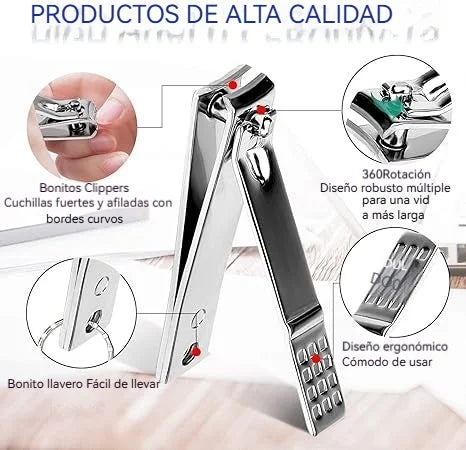 Kit Profesional de Manicura y Pedicura, 19 Piezas