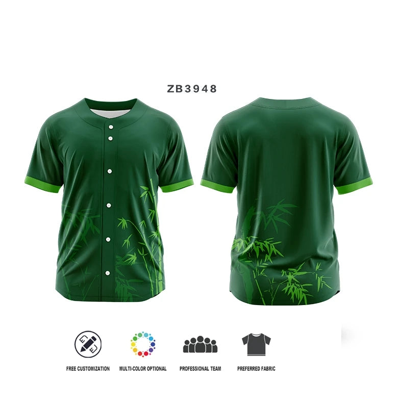 Camiseta de béisbol personalizada con estampado por sublimación