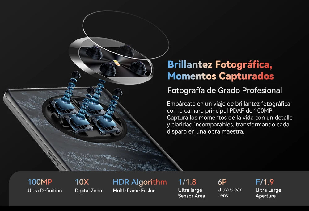 Teléfono inteligente Android 14, Pantalla curva 120 Hz, 32 GB de RAM (16 GB + 16 GB extendido), 256 G