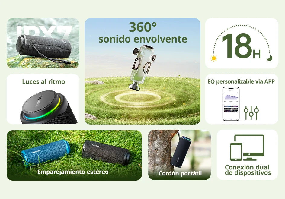 Altavoz Bluetooth portátil resistente al agua