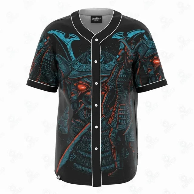 Camiseta de béisbol con patrón de tatuaje