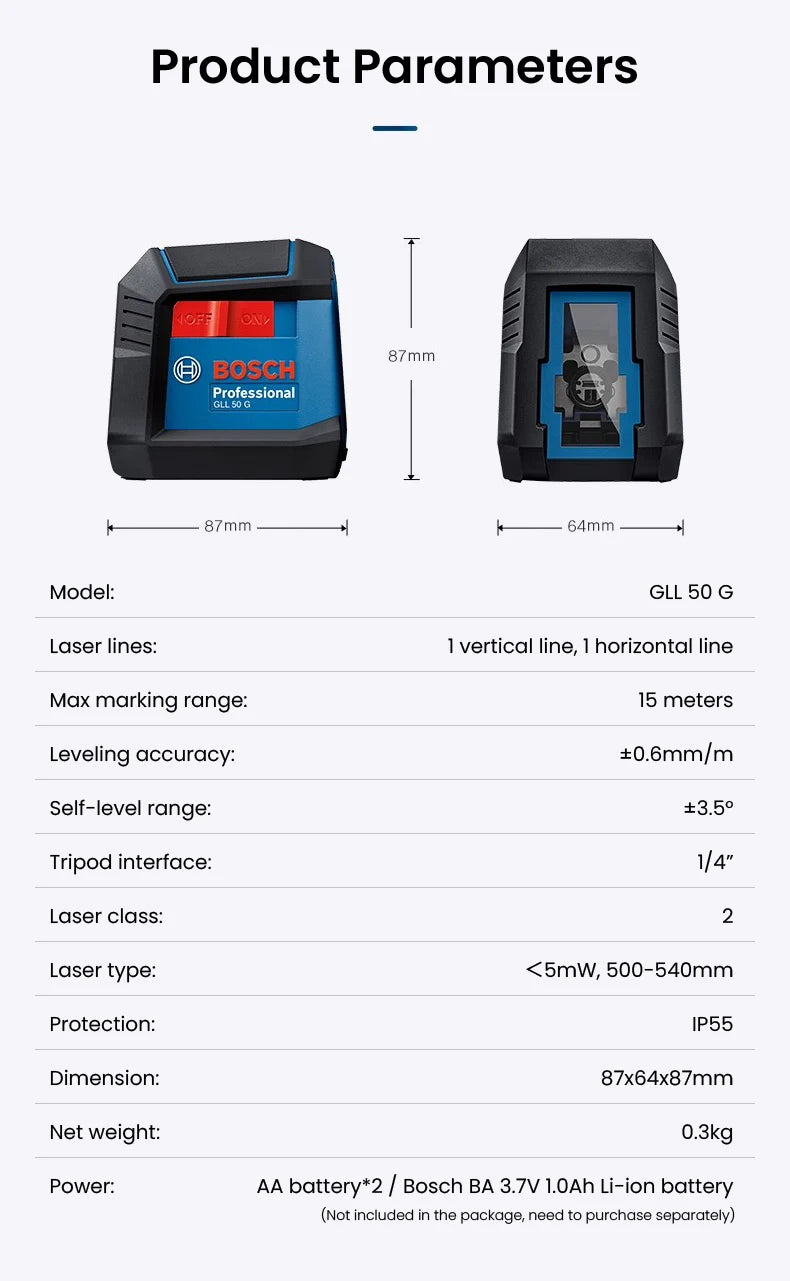 Bosch GLL 50 G nivel láser profesional