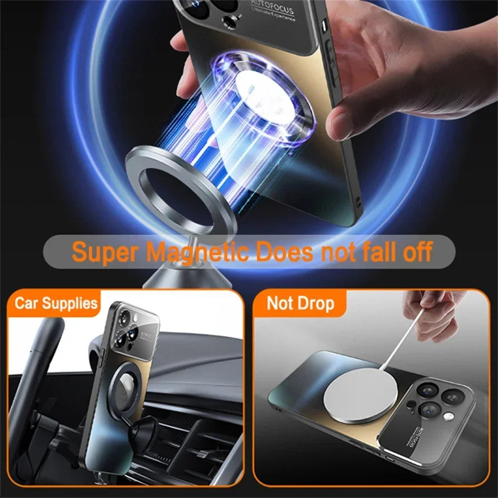 funda mate metálica de titanio para iPhone 17 Air 16 15 14 13 12 11 Pro Max