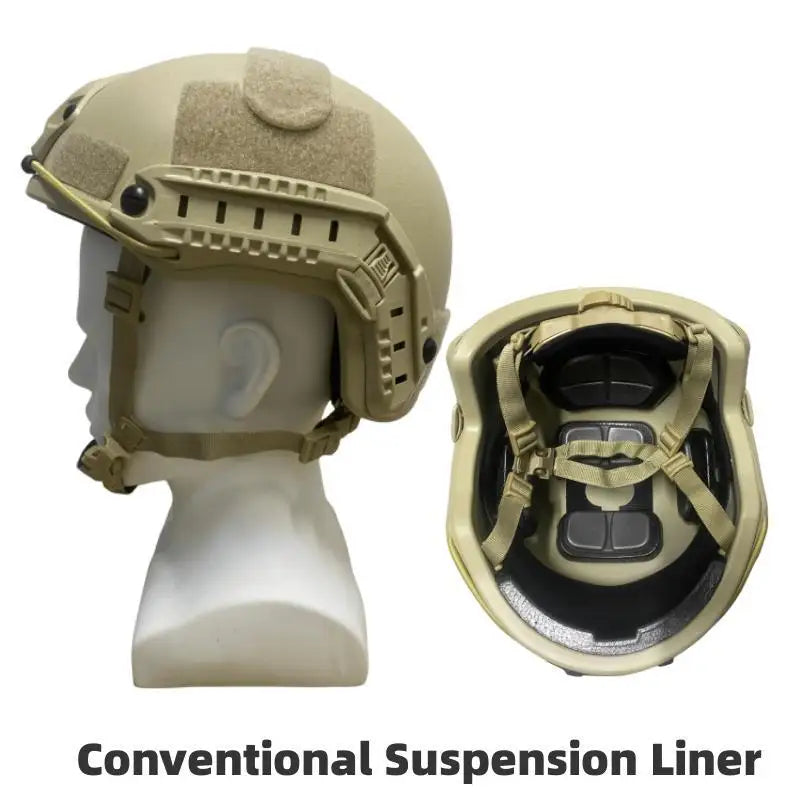 Casco táctico Kevlar ACH de corte alto