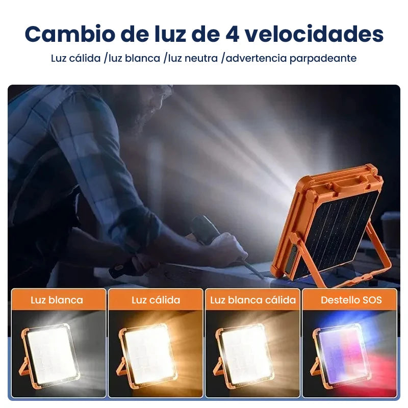 Luz de Tienda de Campaña Solar Portátil: Recargable
