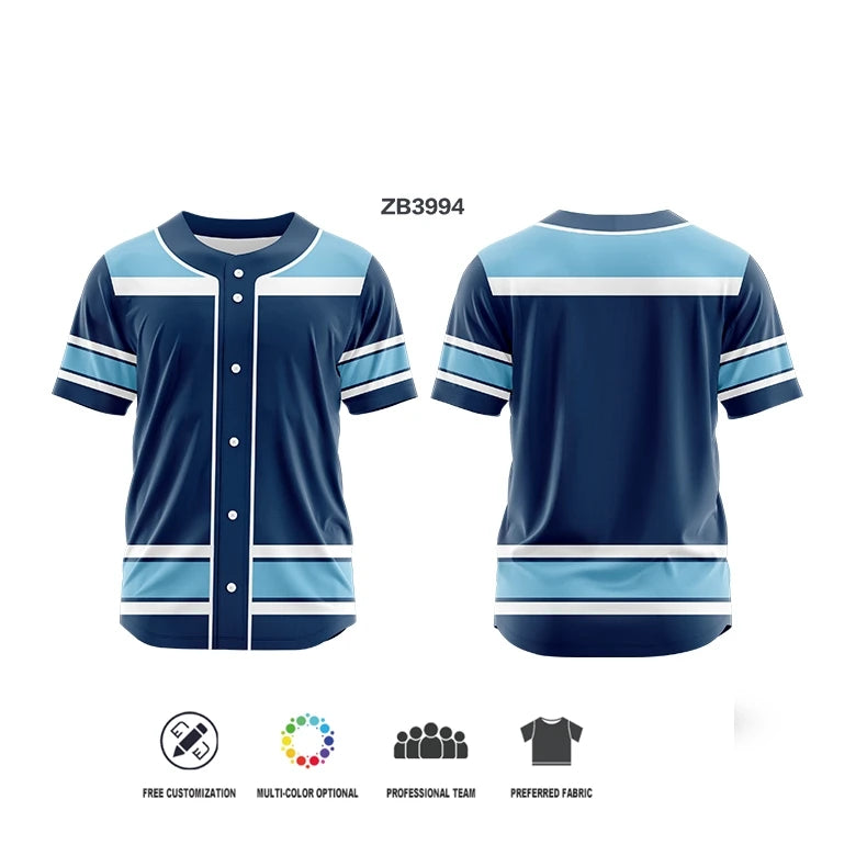 Camiseta de béisbol por sublimación personalizada