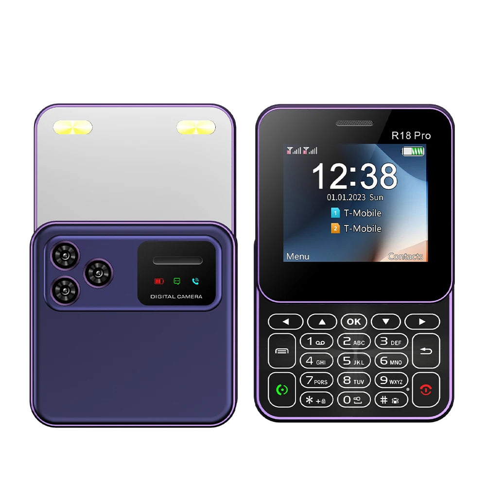R18 Pro pantalla giratoria Mini teléfono móvil