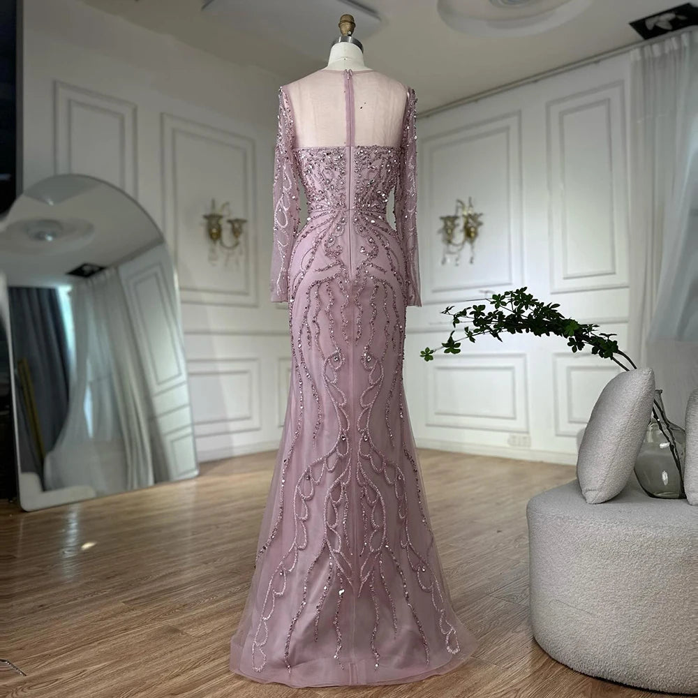 Vestido de noche de sirena árabe