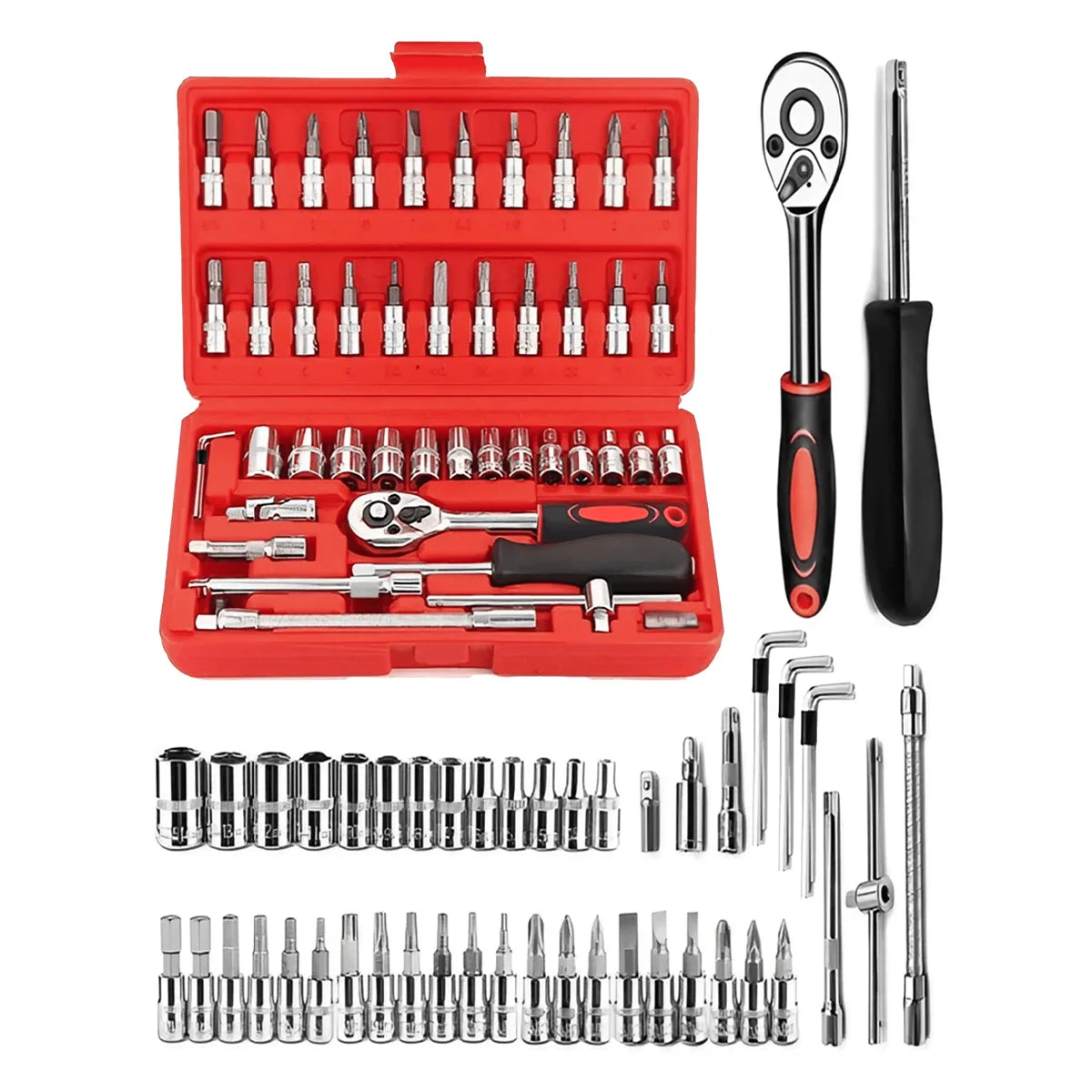 46 Piezas De Herramientas De Reparación De Automóviles