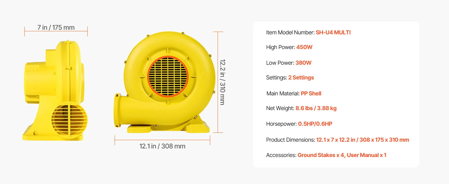 ventilador inflable para inflables