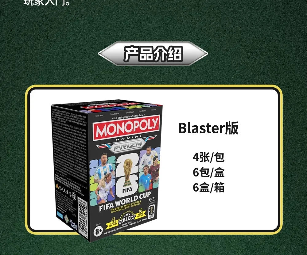 2026 Panini Prizm FIFA World Cup Soccer Card Monopoly Sticker