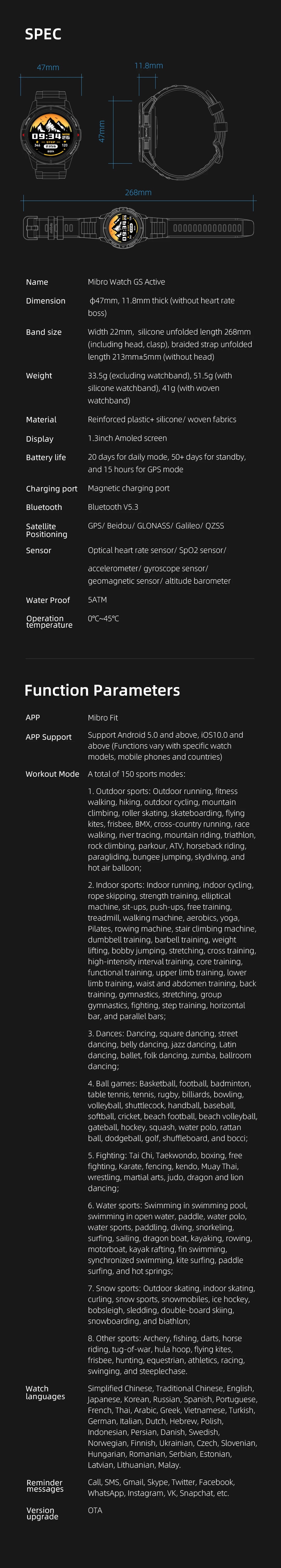 Reloj inteligente  impermeable