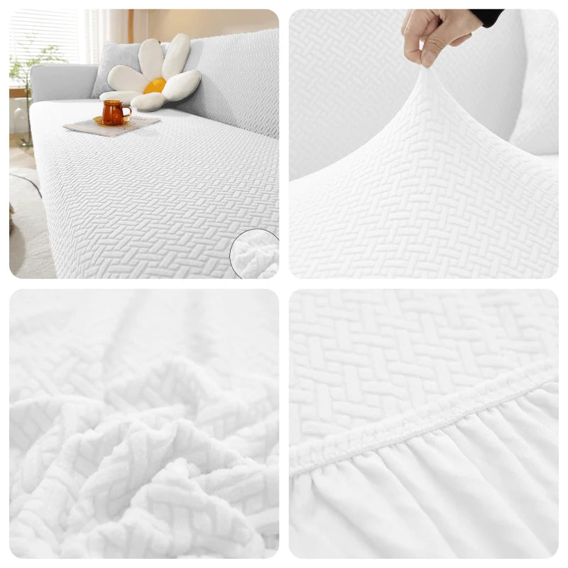 Funda de sofá elástica Jacquard para sala de estar,