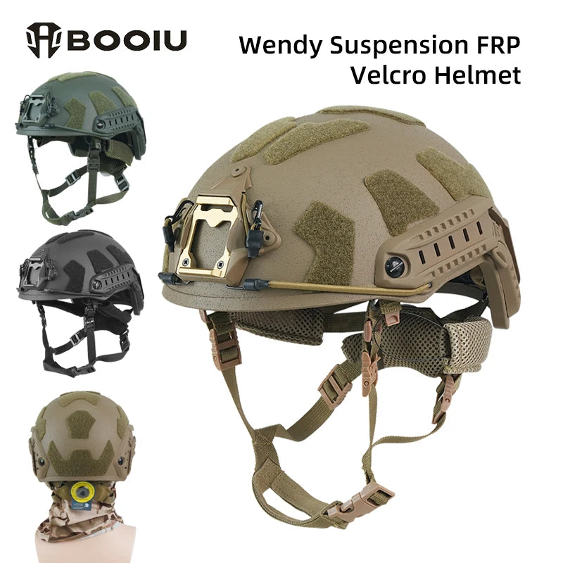 Casco Táctico BOOIU FRP con Velcro