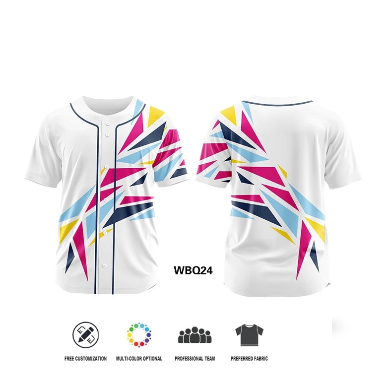 Camiseta de béisbol personalizada con estampado del equipo