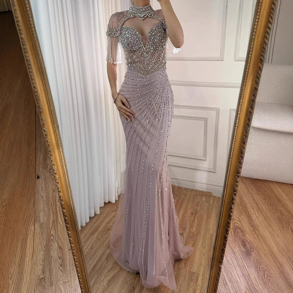 vestido de noche de sirena