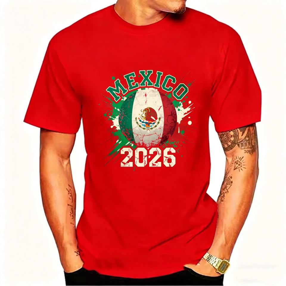 Camiseta con Bandera de México 2026