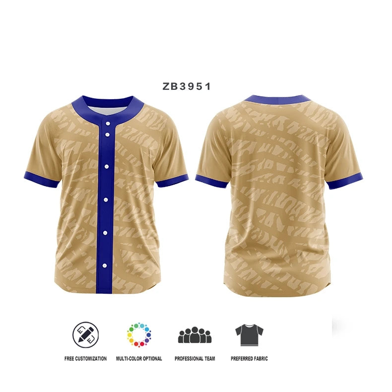 Camiseta de béisbol personalizada con estampado por sublimación