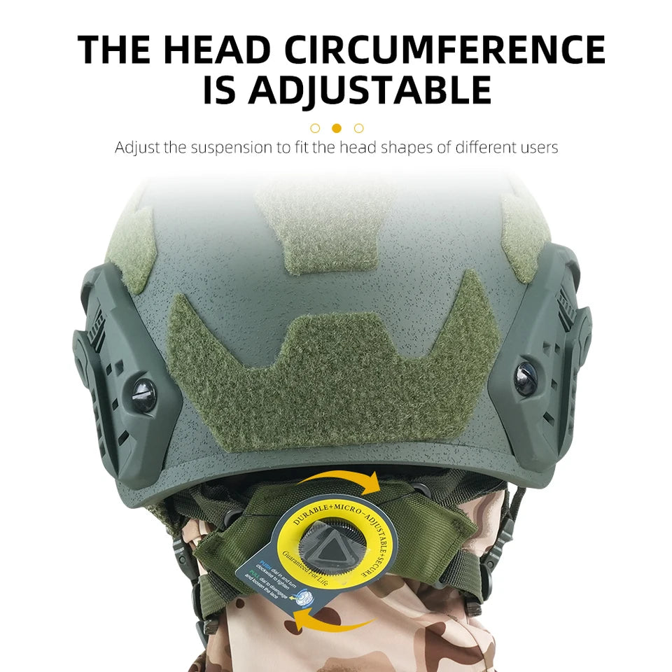 Casco Táctico BOOIU FRP con Velcro