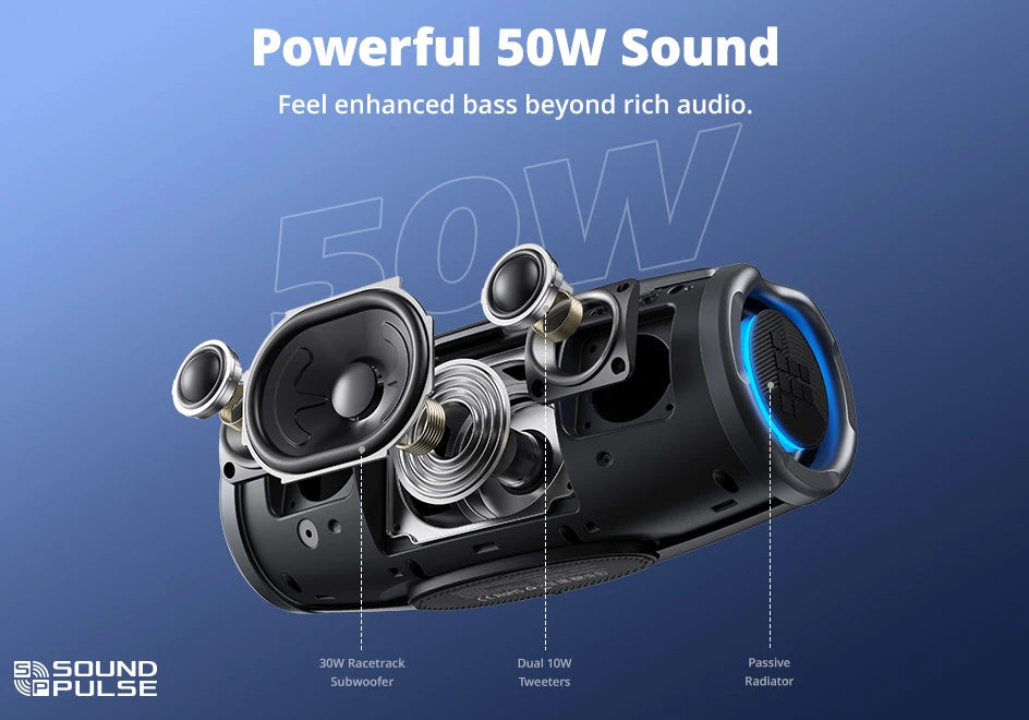 Altavoz Bluetooth Tronsmart Mirtune S100 - 50W IPX7 Impermeable