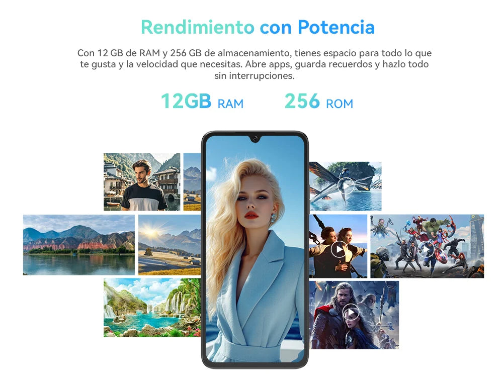 Smartphone Android 15, Cubot A40, 12 GB de RAM