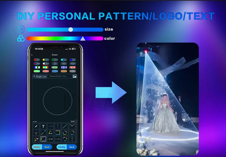 Proyector de iluminación de escenario de discoteca láser de 5W con Control