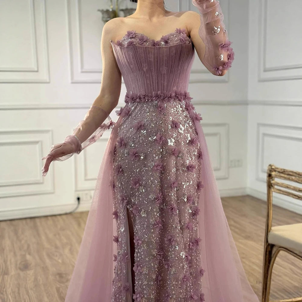 Vestidos de Noche elegantes con abertura larga,