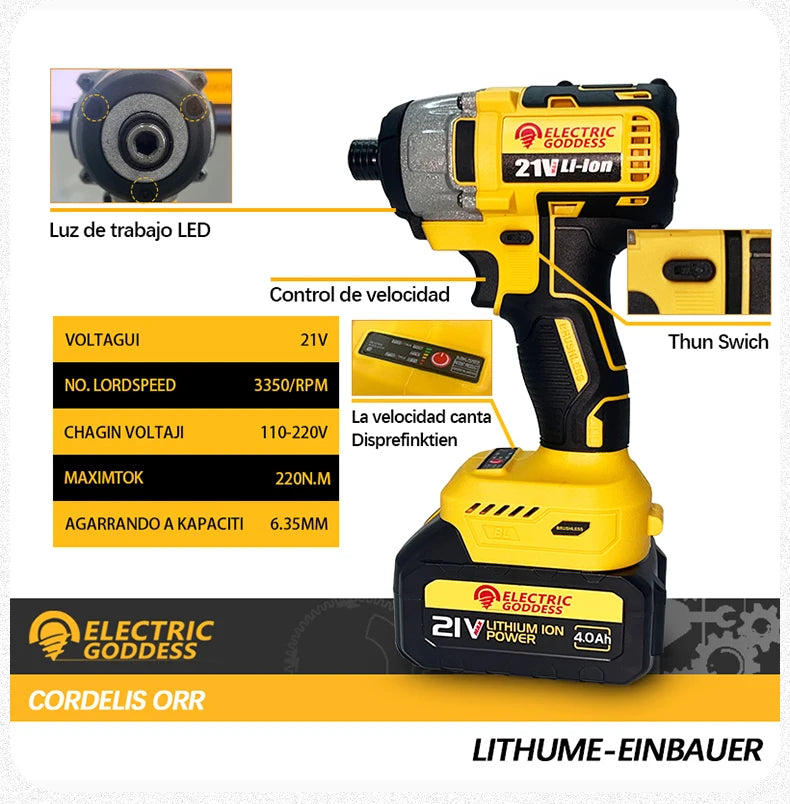 Taladro de impacto 21 v