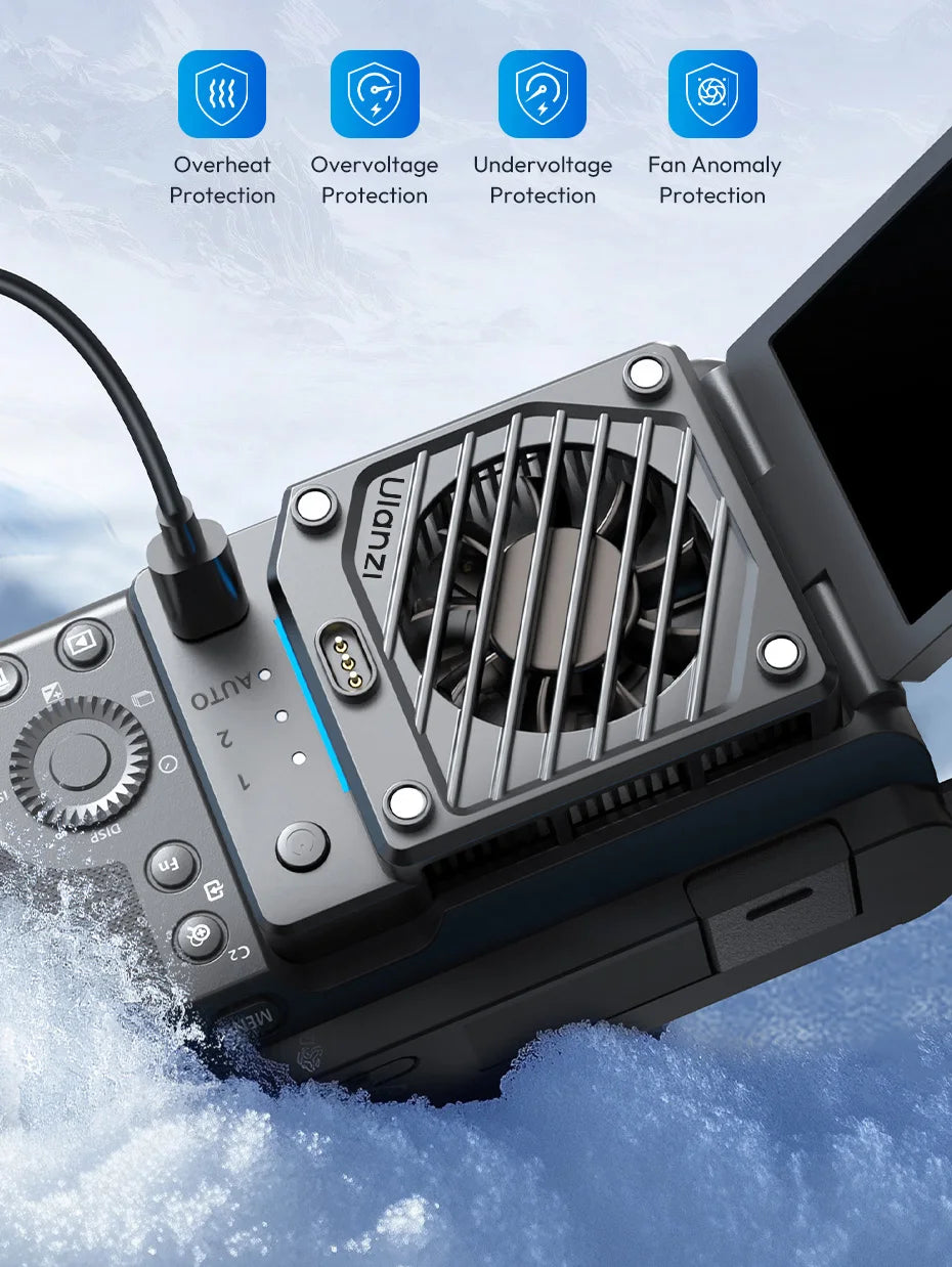 Ventilador de refrigeración para cámara radiador 4K Kit de grabación disipador de calor para Sony Canon Nikon