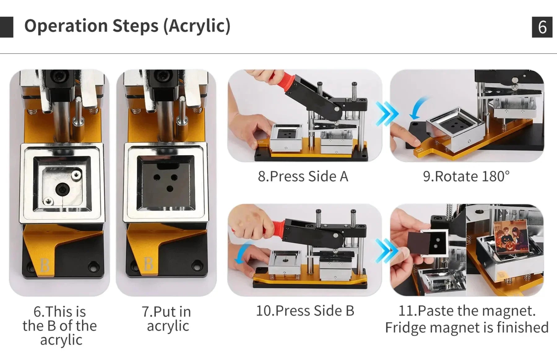 Máquina para hacer insignias de pegatinas