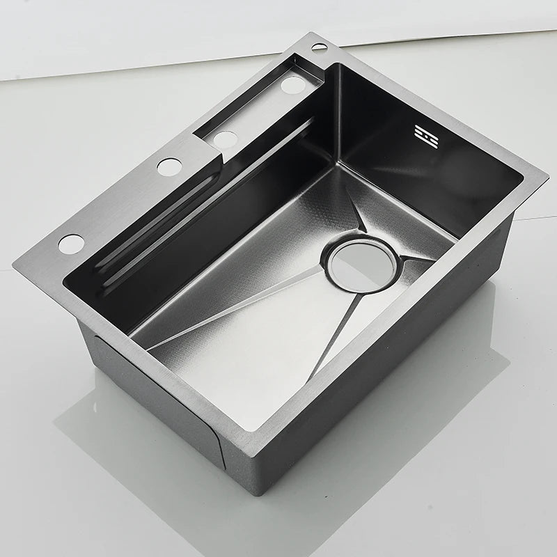 Fregadero de cocina de un solo ranura con grifo