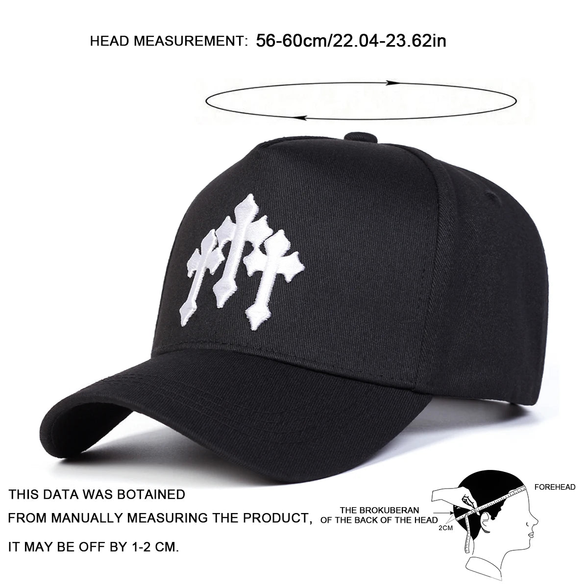 Gorras de béisbol con bordado cruzado Unisex
