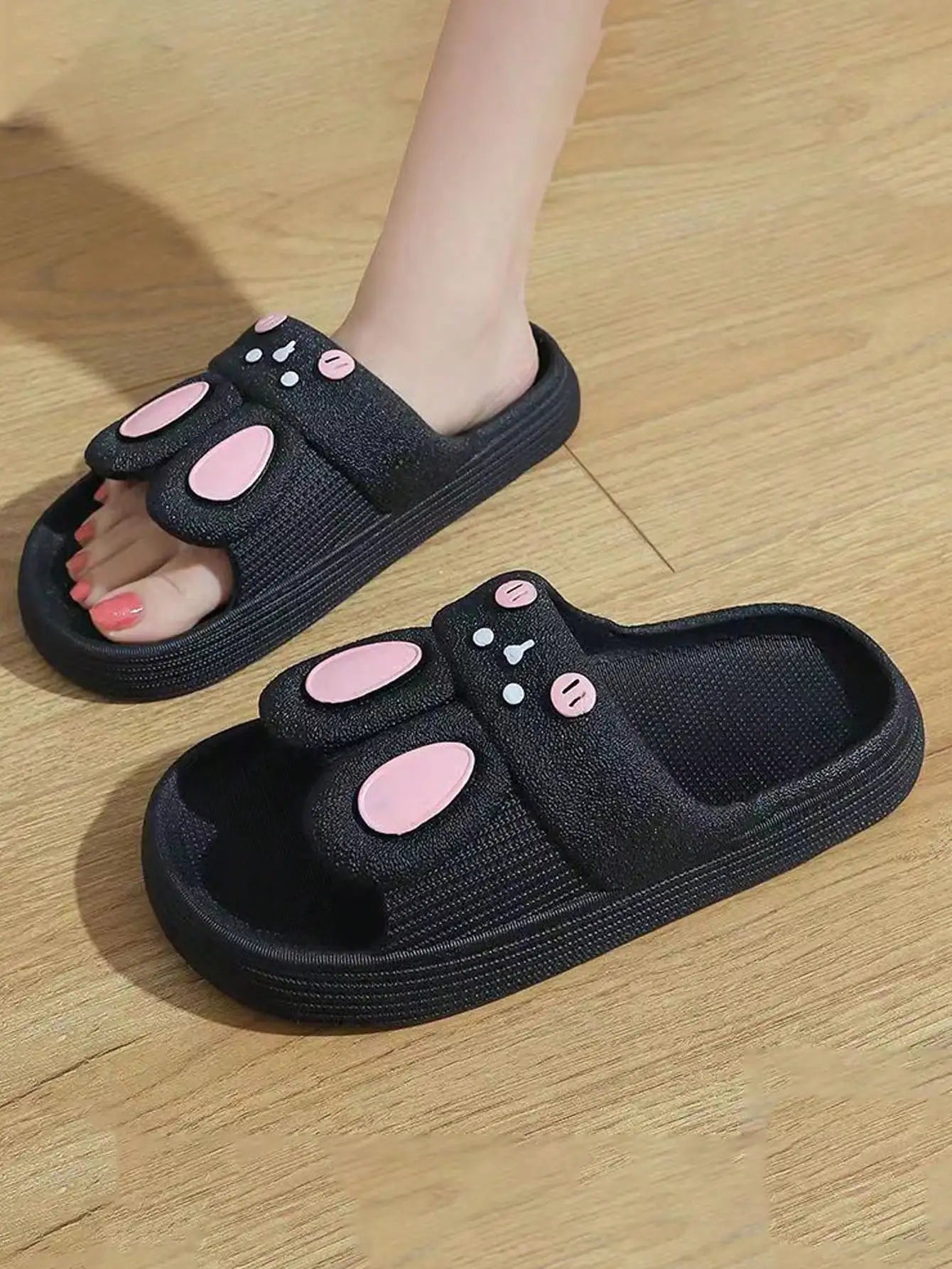 Sandalias De Moda Para Dama Diseño De Conejo Animado