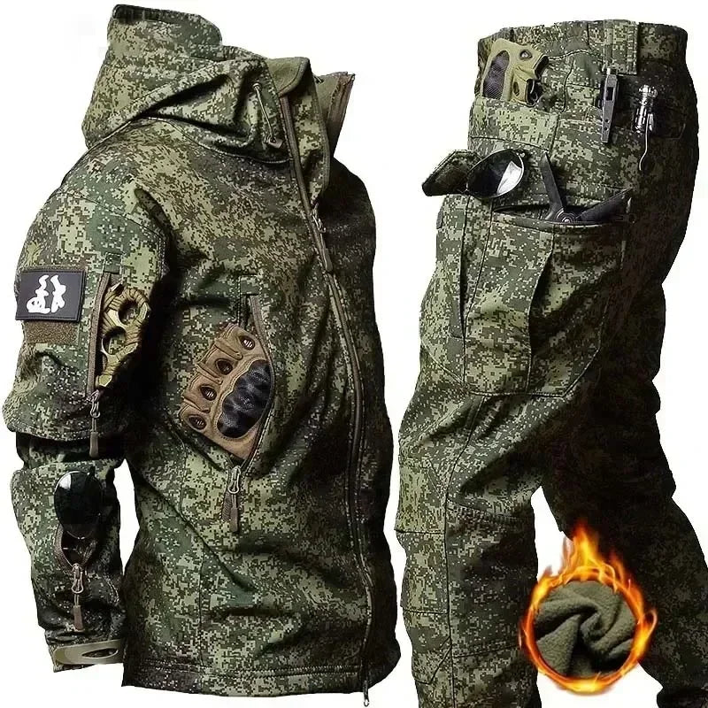 Traje de camuflaje grueso de invierno