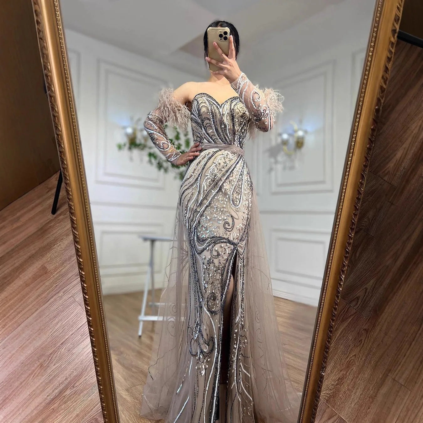 Vestido árabe de lujo sirena